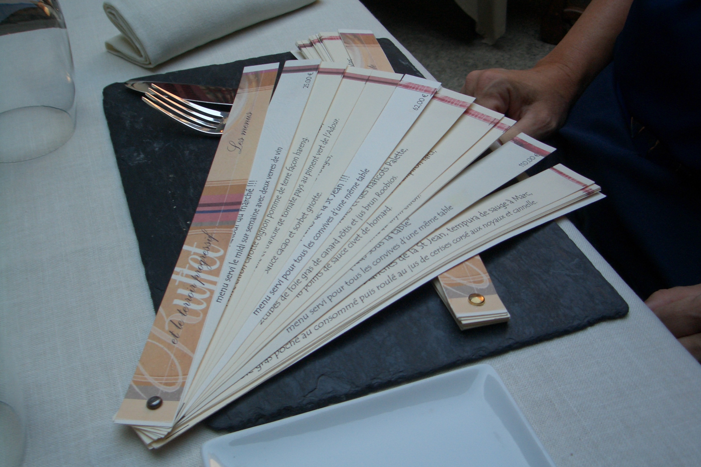 Ruffet menu